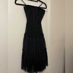 Moulinette Soeurs Black Strapless Dress